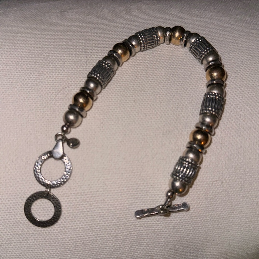 Silpada Silver and Gold Beaded Bracelet